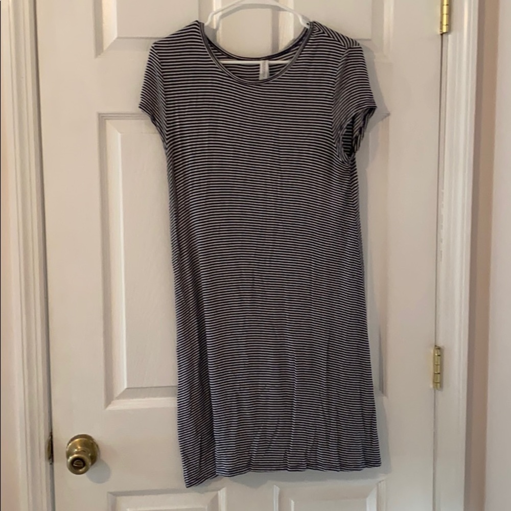 Striped T shirt dress
